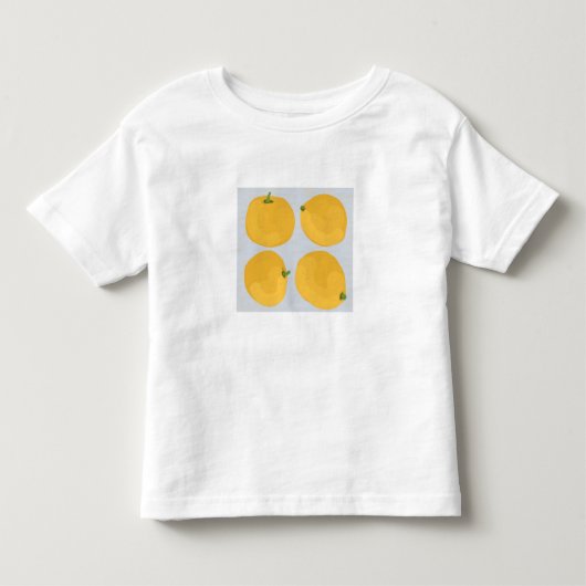 Witte T-shirt met sinaasappels (Voorkant)