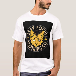 “Witte T-shirt met volledige mouw en kat ontwerp”