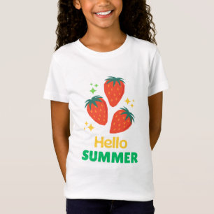 witte t-shirt met zoete aardbei ontwerp