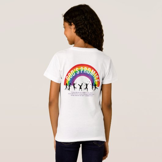 Witte T-Shirt Promise Rainbow w/logo (Achterkant volledig)