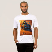 Witte T-shirt – Sci-Fi Woestijn Tank Glow Editie (Voorkant volledig)