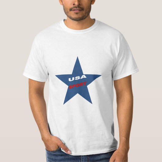 Witte T-shirt USA SPORT (Voorkant)