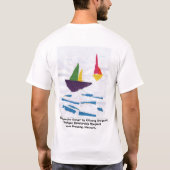 WITTE T-SHIRT "zeilboten" (LOGO VOORZIJDS) (Achterkant)