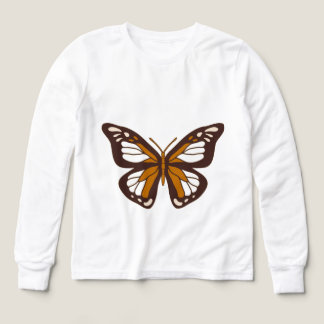 Witte T-shirts met halve mouwen en vlinderdesign