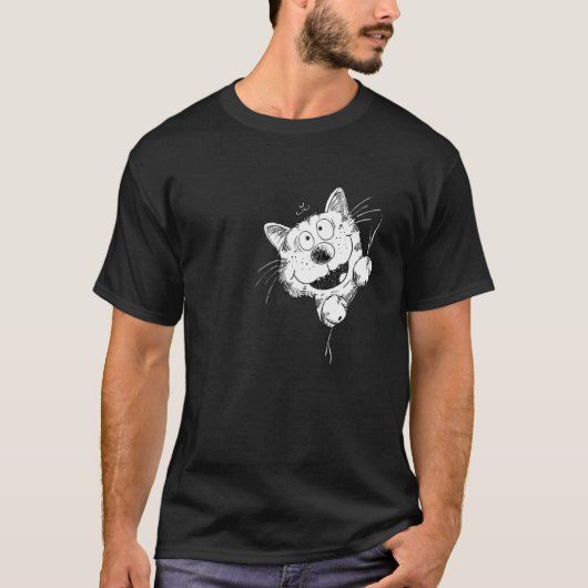 Witte Tabby Kat Voor Kat En Kitten T-shirt (Voorkant)