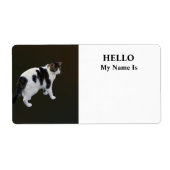 Witte tablet met donkere pleisters etiket (Voorkant)