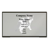 Witte tablet met donkere pleisters magnetisch visitekaartje (Voorkant)