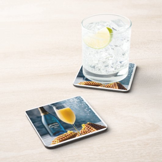 Witte Tafel Hard Plastic Onderzetter, Mimosas, Cha Bier Onderzetter (Rechterzijde)