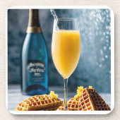 Witte Tafel Hard Plastic Onderzetter, Mimosas, Cha Bier Onderzetter (Voorkant)