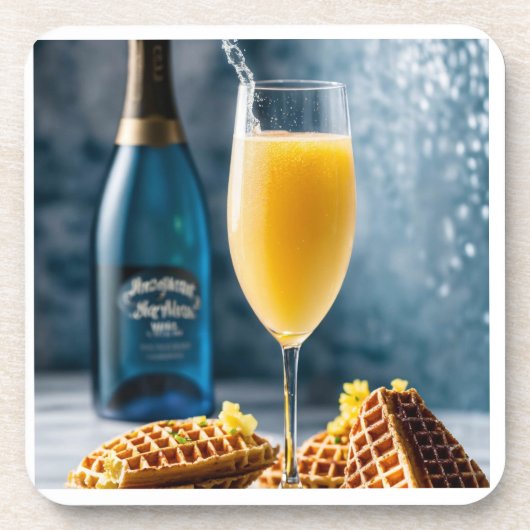 Witte Tafel Hard Plastic Onderzetter, Mimosas, Cha Bier Onderzetter (Voorkant)