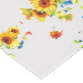 Witte tafelkledij met geelzonnebloemen - Floral Tafelkleed (Gekanteld)