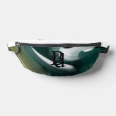 Witte taillepack trend abstracte kunst zwart groen heuptasje (Liggend)