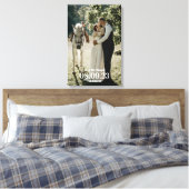 Witte tak Mr & Mrs huwelijksdatum foto Canvas Afdruk (Insitu (Slaapkamer))