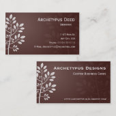 Witte tak op rood Visitekaartje (Voorkant / Achterkant)