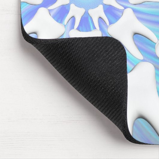 Witte Tand Mandala Design Tandarts Mousepad Muismat (Hoek)