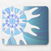 Witte Tand Mandala Design Tandarts Mousepad Muismat (Voorkant)