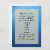 Witte tand op blauwe achtergrond kaart (Achterkant)