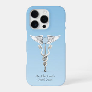 Witte Tandheelkundige Caduceus Spiegel Tandenborst iPhone 16 Pro Hoesje