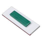 Witte tandheelkundige logo rode tandarts of tandhe naambadge (Achterkant)