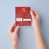 Witte tandheelkundige tandheelkunde, tandheelkundi flyer (Hand)