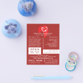 Witte tandheelkundige tandheelkunde, tandheelkundi flyer (Enkel)