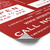 Witte tandheelkundige tandheelkunde, tandheelkundi poster (Hoek)