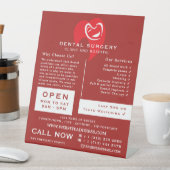 Witte tandheelkundige tandheelkunde, tandheelkundi reclamebord met voetstuk (Insitu)