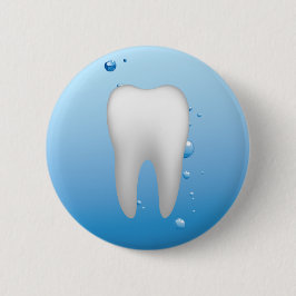 Witte tandheelkundige tandheelkundige tandheelkund ronde button 5,7 cm