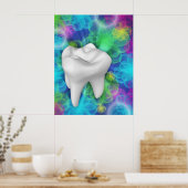 Witte tandkleurige Poster met drijvende kracht (Keuken)