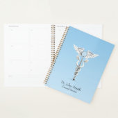 Witte Tandspiegel Caduceus Tandenborstel Medisch Planner (Display)