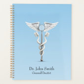 Witte Tandspiegel Caduceus Tandenborstel Medisch Planner (Voorkant)