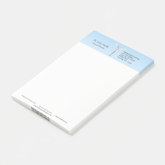 Witte Tandspiegel Tandenborstel Caduceus Medical Post-it® Notes (Schuin)