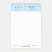 Witte Tandspiegel Tandenborstel Caduceus Medical Post-it® Notes (Voorkant)
