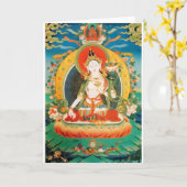WITTE TARA BOEDDHISTISCHE GODHEID KAART (Gele Bloem)