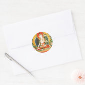 WITTE TARA BOEDDHISTISCHE GODHEID RONDE STICKER (Envelop)