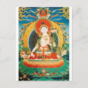WITTE TARA BUDDHIST DEITY BRIEFKAART