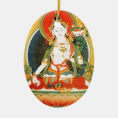 WITTE TARA BUDDHIST DEITY KERAMISCH ORNAMENT (Voorkant)