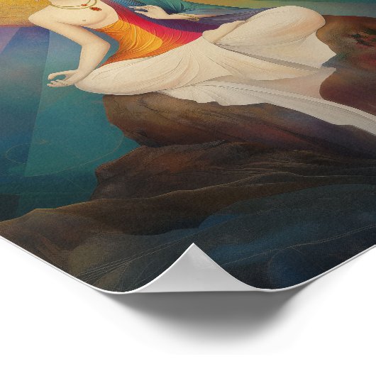 Witte Tara Regenboog Print: Boeddhistische Godin K Poster (Hoek)