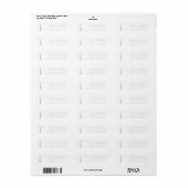 Witte Tassel Afstuderen retouradres Etiket (Full Sheet)
