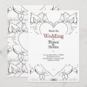 Witte tatoeage kunststijl kaart (Voorkant / Achterkant)