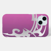 Witte tattoo print op paarse verloop Case-Mate iPhone case (Achterkant (horizontaal))