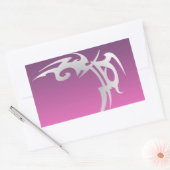 Witte tattoo print op paarse verloop rechthoekige sticker (Envelop)