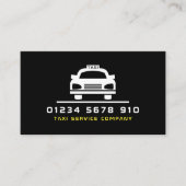 Witte Taxi Cab Logo, prijslijst Visitekaartje (Voorkant)