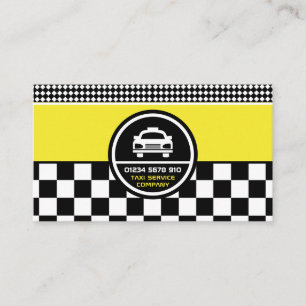 Witte taxi taxi omcirkeld Logo, prijslijst Visitekaartje