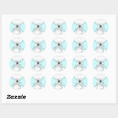 Witte Teal Blauwe Envelope Zegel Feest Favoriet La (Vel)