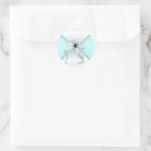 Witte Teal Blauwe Envelope Zegel Feest Favoriet La (Tas)