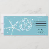 Witte Teal Elegante Parel Zeester Cadeaubon Kaart (Achterkant)