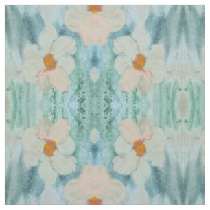 Witte Teal en Goud Stof
