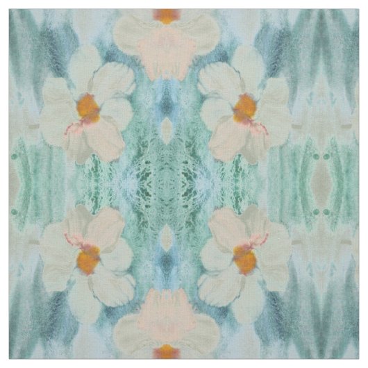Witte Teal en Goud Stof (Swatch)