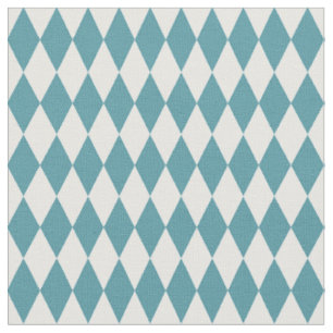 Witte & Teal Harlekijn Diamanten Stof
